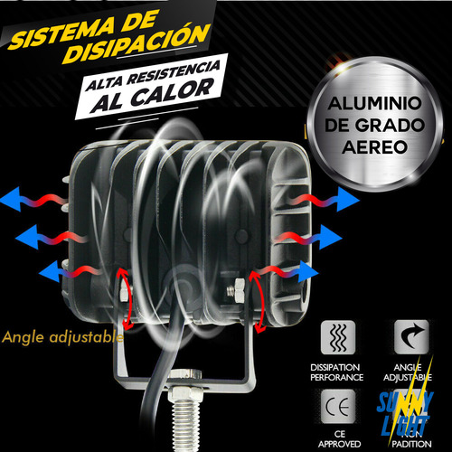 2 Faros Led Dually 35w Side Shooter Vision Lateral Jeep Rzr