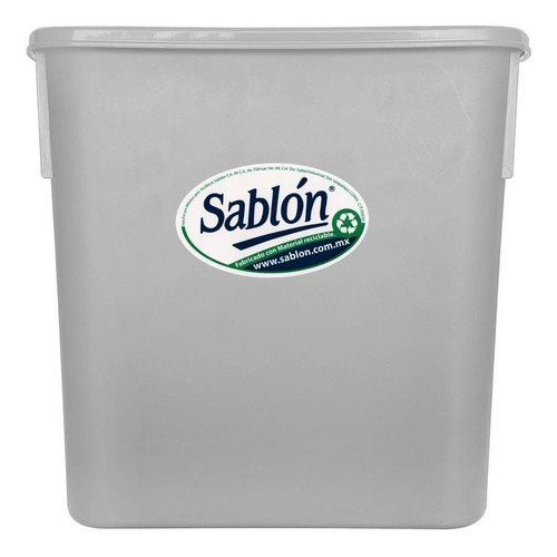 4 Pack Bote De Basura Rectangular 4l Color Gris