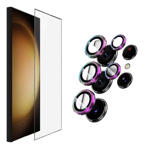 Lámina De Vidrio + Protector Cámara Para Samsung S24 Ultra