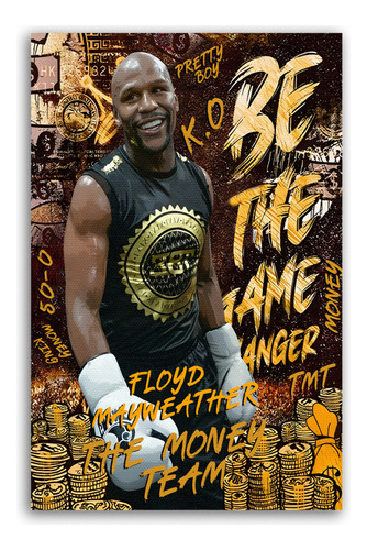 Cuadro Decorativo En Tela Canvas Floyd Mayweather Art