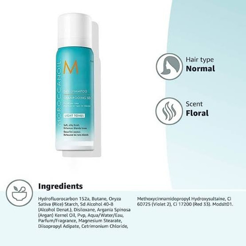 Moroccanoil Dry Shampoo Light Tones 65ml Travel Size