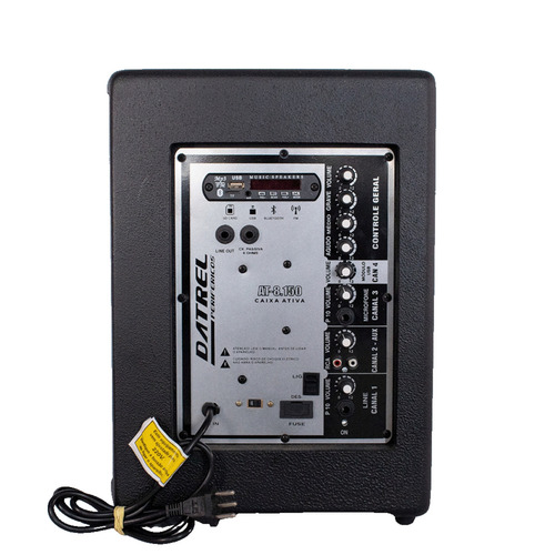 Caixa De Som Ativa Datrel Falante 8 150w Usb Bluetooth