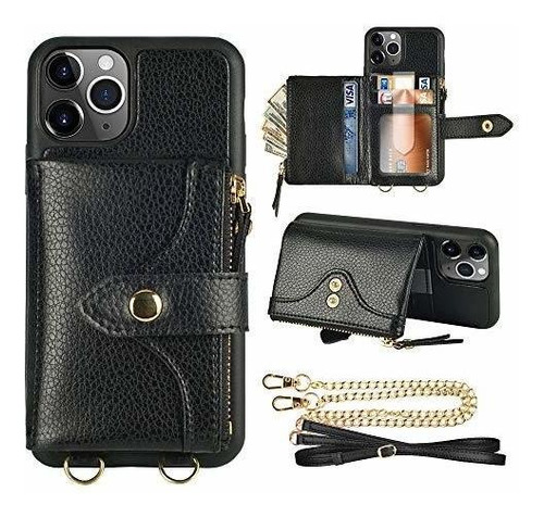 Lameeku - Funda Tipo Cartera Para iPhone 11 Pro, Con Cremall