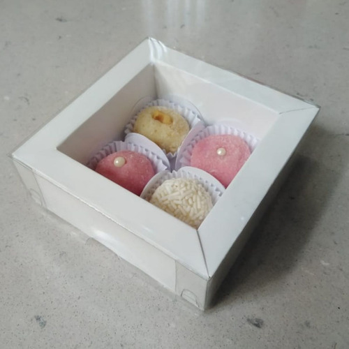 50 Caixinhas Para 4 Brigadeiros - Borda 1,5cm