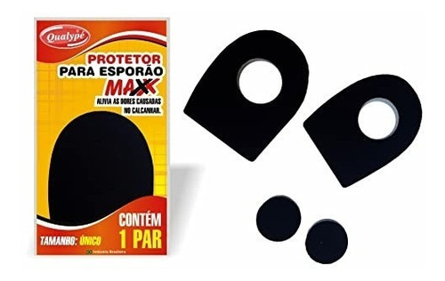 Protetor Para Esporão Maxx - Calcanheira Cor Preto