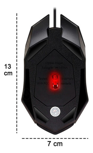 Mouse Gamer Barato Led Rgb Usb Com Fio 1200dpi Exbom Ms-62