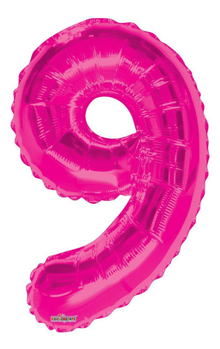 Globo Numero # Jumbo Rosa Fiucha Magenta Met Fiesta Dec 34in Color Numero 9 Fiucha