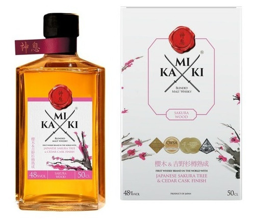 Whisky Japones Kamiki Sakura Wood 500ml En Estuche 48%alc