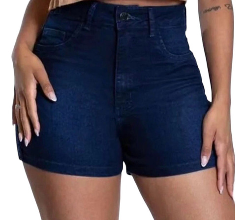 Short Biotipo Jeans Azul - Escuro Excelente Peça Casual