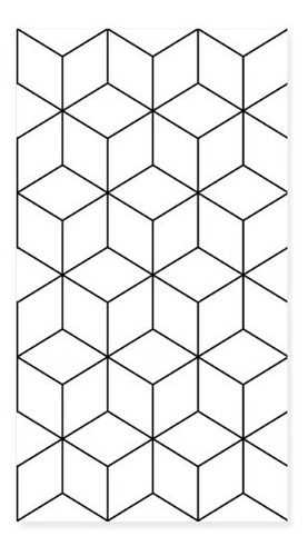 Imagen 2 de 5 de Papel Tapiz Geométrico Blanco Y Negro Pintado