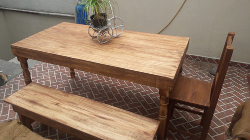 Comedor Rustico De Madera Para 6 Personas (Usado)