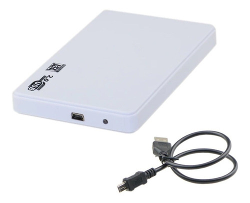 Case Disco Duro Externo Sata 2.5  Usb 2.0 Presion - Blanco