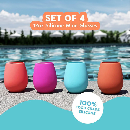 Sili Wraps Copas De Vino De Silicona Irrompibles | Vasos Reu