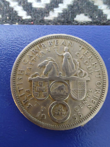 Antígua Moneda De Los Territorios Británicos Del Caribe 1955