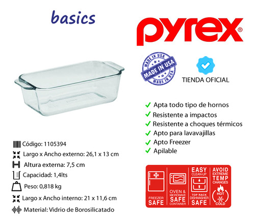 Set Fuentes Horno Pyrex Color Transparente