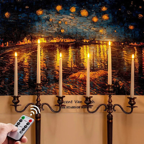 Velas Led Para Decoración De Fiesta De Navidad, 10 Unidades