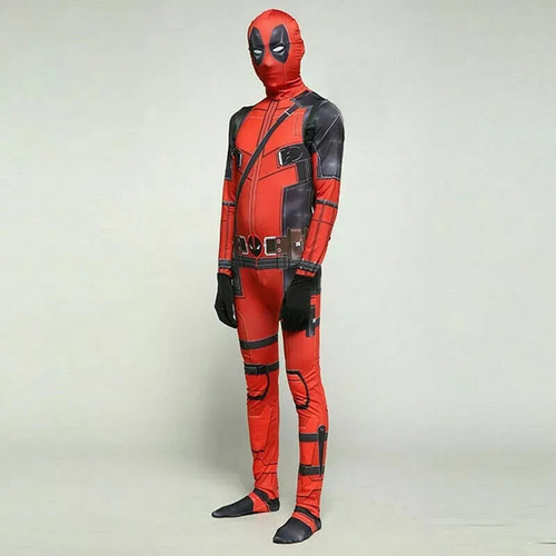Traje Deadpool Cos + Mochila + Espada Para Crianças Adultos1