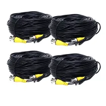 Comprar 4 X 100ft Seguridad Cámara Cable Dvr Cctv Vigilancia Bnc Vid