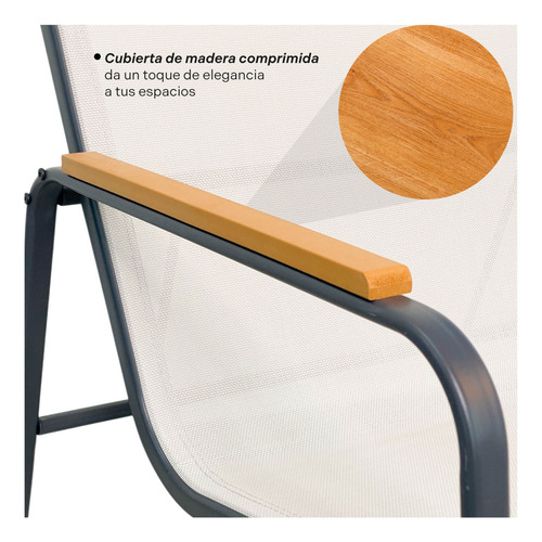 Juego Sala Para Jardín 4 Piezas Para Exterior Lumo Elegante Mesa Set Jardin Para Exteriores Moderno Beige