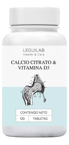 Calcio Citrato + Vit D3 | 120 Tab | Fortalecedor De Huesos