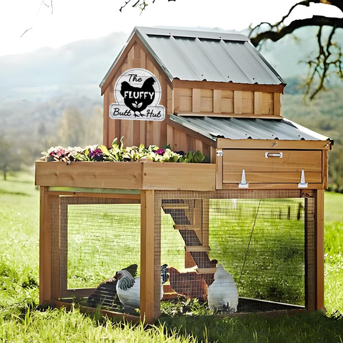 The Fluffy Butt Hut - Decoración De Pollo De Pvc Para Granja