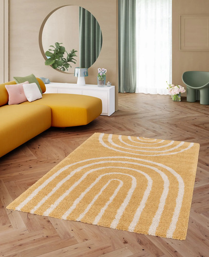 Tapete Spring 624 Amarillo - 80 X 150cm 1.5 M 80 Cm Líneas Amarillo