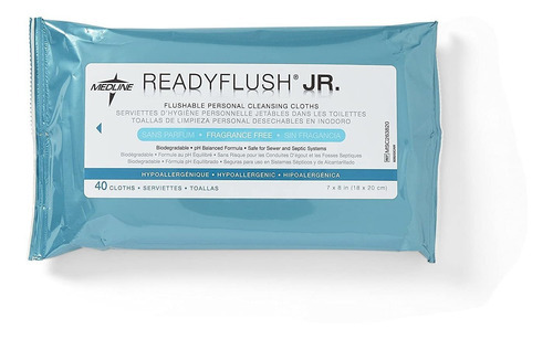 Medline Msc263820 Readyflush Jr. Toallitas Desechables Paqu