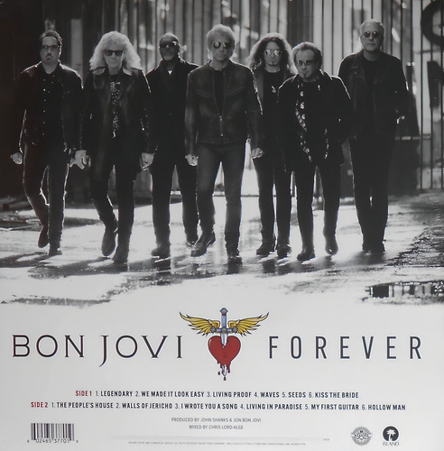 Lp Bon Jovi Forever 2024, vinilo importado, isla sellada, versión de álbum estándar de EE. UU.