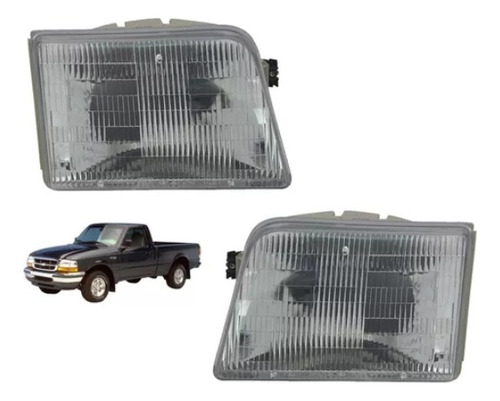 Par  Faros Ford Ranger 1993 - 1997 Con Ajustes Tyc Bsj