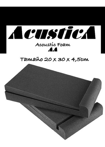 Par De Almohadillas Acústica Para Monitores 20x30x4,5cm