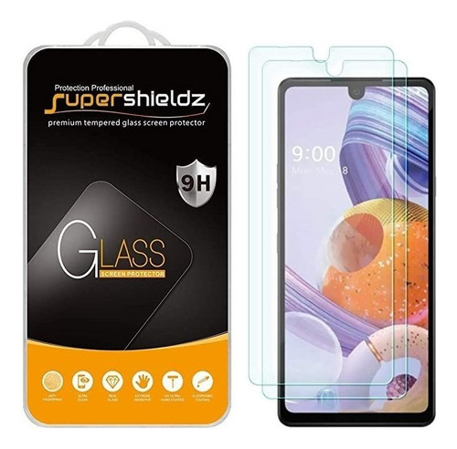 (2 Pack) Supershieldz Para LG Stylo 6 Vidrio Templado Protec