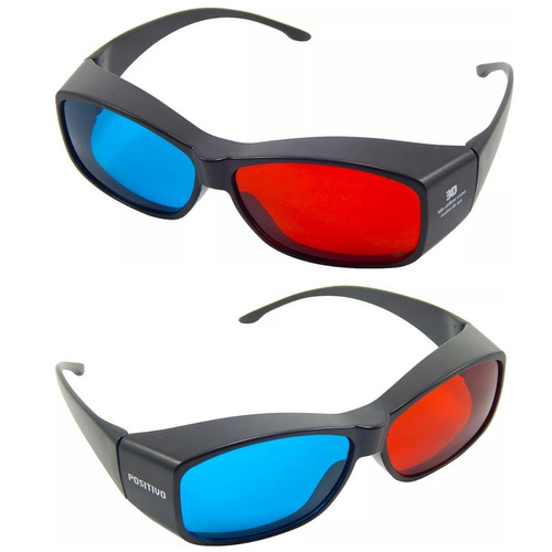 Óculos 3d Ultra Resistente Ótima Qualidade Red Cyan