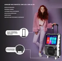 Comprar Karaokê Portátil Caixa De Som Bluetooth 100w Microfones Android Azul Com Visor Digital Caixa De Som Karaoke Caixa De Som Com Visor Digital Caixinha De Som Karaoke Junkbox Alto Falante Forte Alta