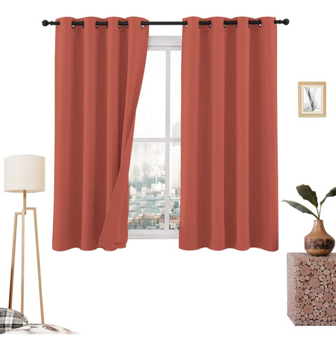 Cortinas Blackout 275cm Ancho X 160cm Alto - En 2 Páneles