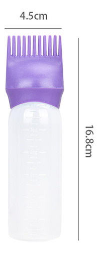 Jf Botella Aplicadora De Peine De Raíz De 120 Ml, Púrpura