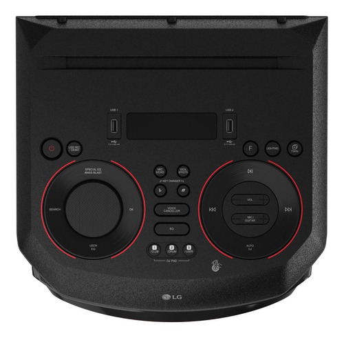 Imagen 5 de 5 de Parlante LG XBOOM RN9 con bluetooth negro 200V-240V