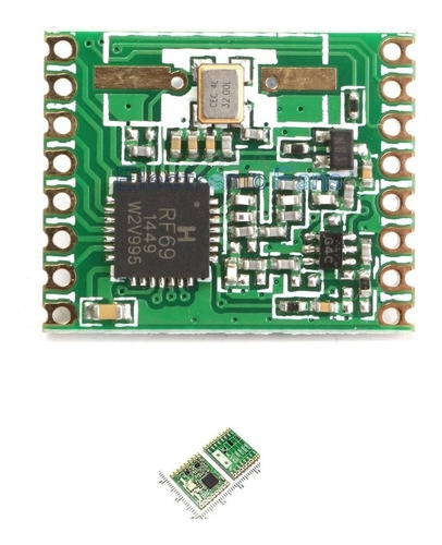 Transceptor Fsk Rfm69hw 433mhz 100 Mw Radiofrecuencia Arduin