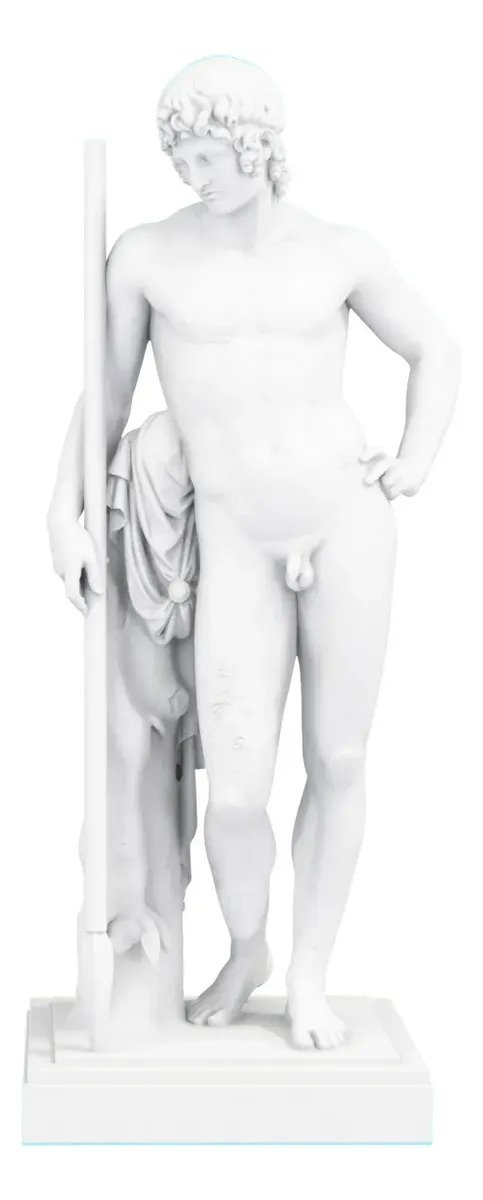Estátua Adonis - Ideal De Beleza Masculino Cor Mármore
