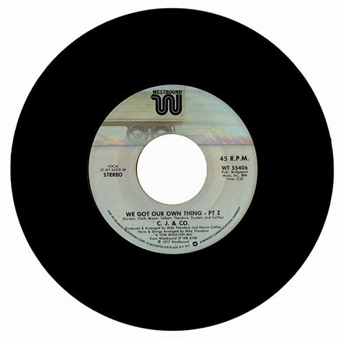 C. J. & Co We Got Our Thing 1 & 2 1977 Vinilo 45 Disco Funk 
