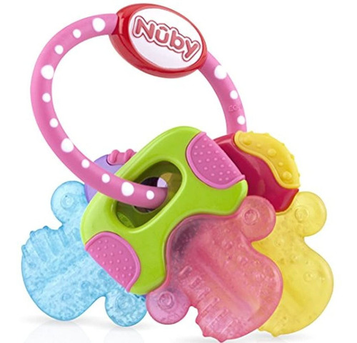 Nuby Perfectly Icy Bite Keys Multi Surfaced Calmante Teether