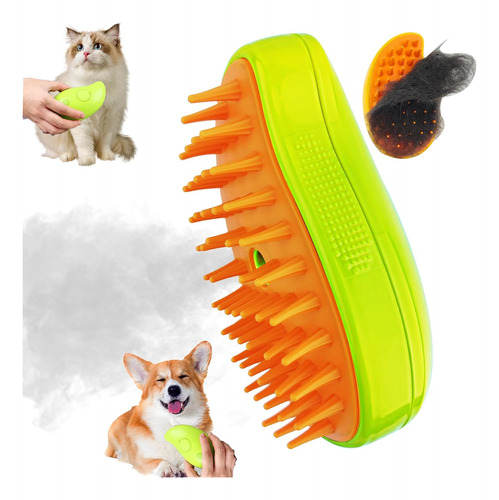 Cat Steam Brush - Steamy Pet Brush Grooming Tool For Shed...
