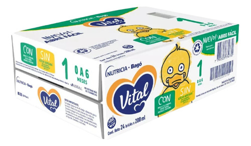 Leche Infantil Liquida Vital 1 200ml X 24un