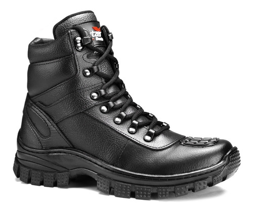 Bota Coturno Adventure Motoqueiro Couro Legitimo