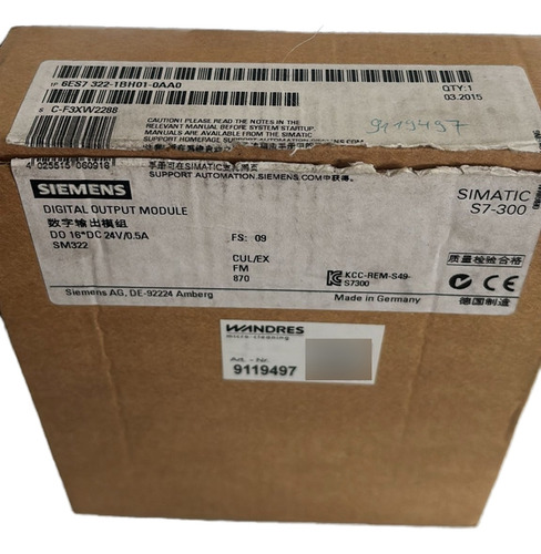 6es7322-1bh01-0aa0 Digital Output Module Siemens