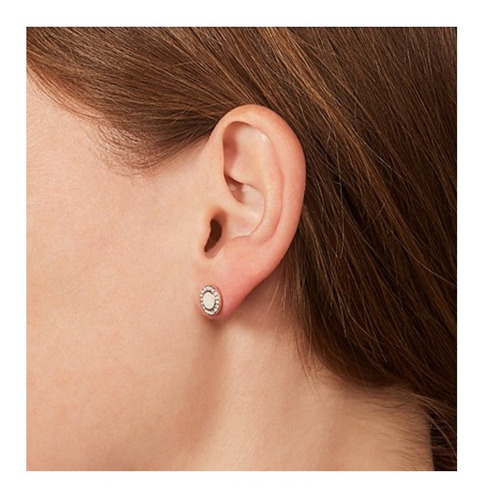 Imagen 5 de 6 de Aretes Dama Fossil Classics Jf02659791 Color Oro Rosado
