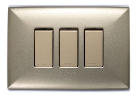 Interruptor Triple 9/32 Beige/champagne S17 (precio X Ud)