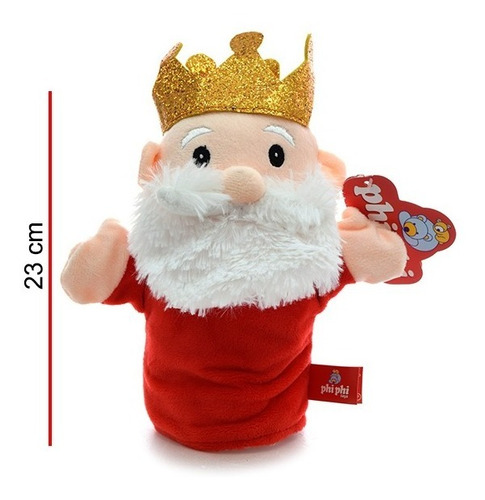 Imagen 2 de 2 de Peluche Titere De Mano 23 Cm Rey Principe Princesa De Cuento
