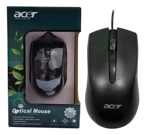 Mouse Ratón Óptico Usb Acer Pc Laptop