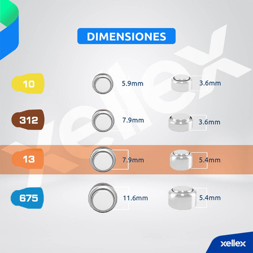 Imagen 3 de 9 de 60 X Pilas Audifono Renata 13 Pr48 Alemania San Martin
