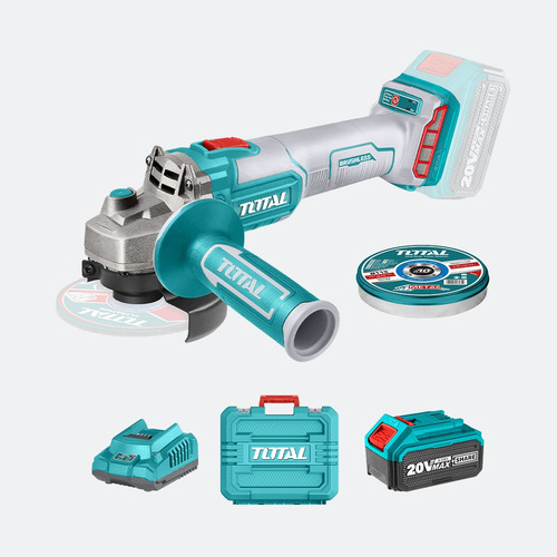 Esmeril Brushless 20v + Batería 4ah + Carg + 10 Discos Total